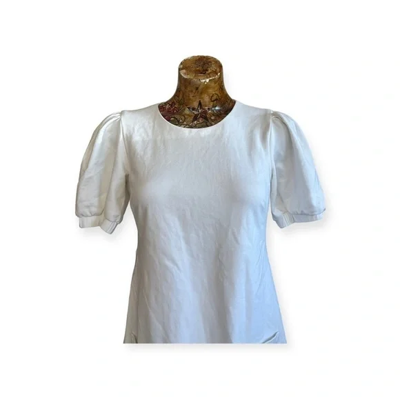 Eliza J Dress short sleeve mini white Size 4 small mod style - Picture 2 of 8